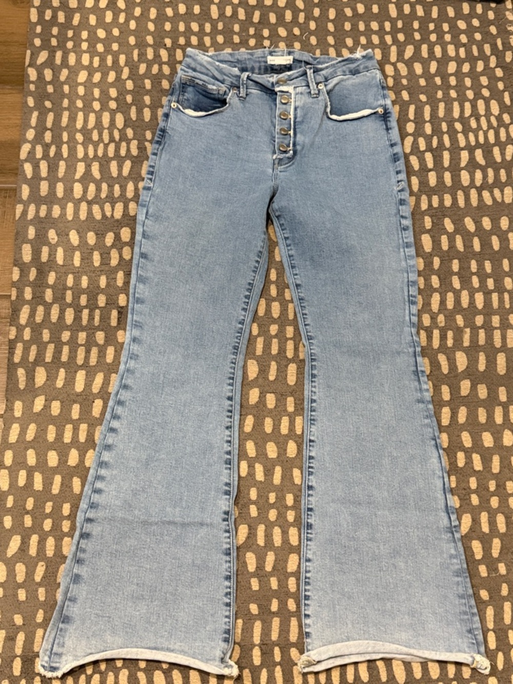 Good American Light Blue High-Waist Flared Women's Jeans